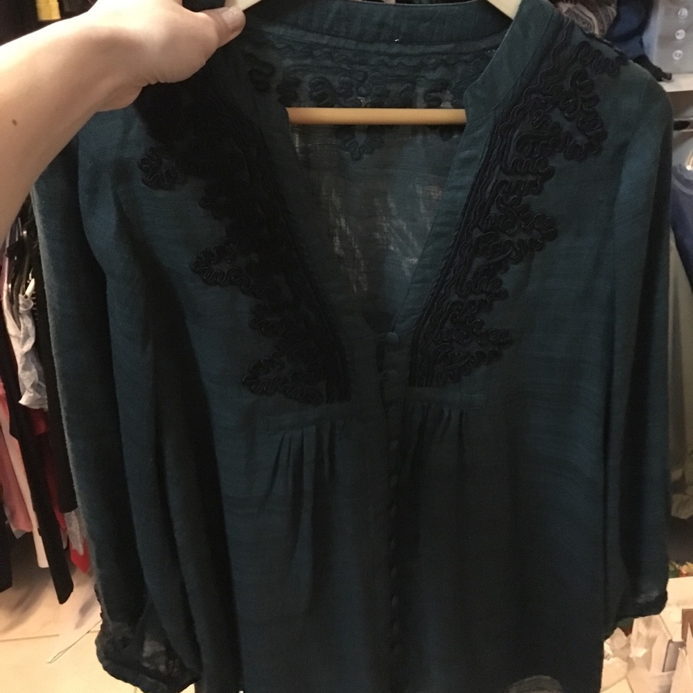 Blouse Dark Green and Black